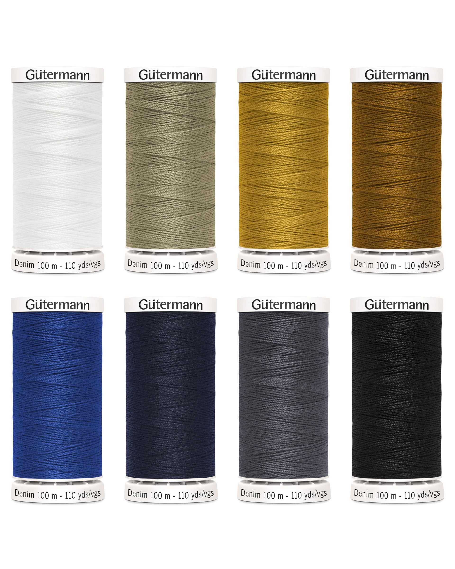 Fil à coudre - jeans denim - Gütermann<br /><i>6 couleurs et 1 longueur</i> - Tissushop